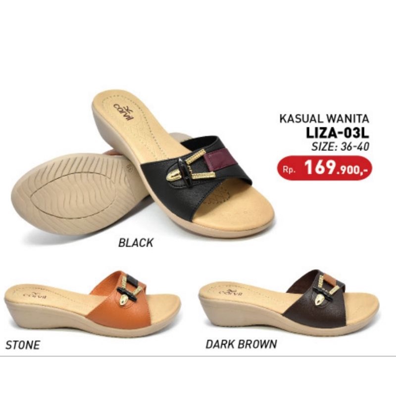 Carvil LIZA-03 | Sandal Casual Wanita Original Carvil, Sandal Buat Kondangan/Pesta/Jalan-jalan