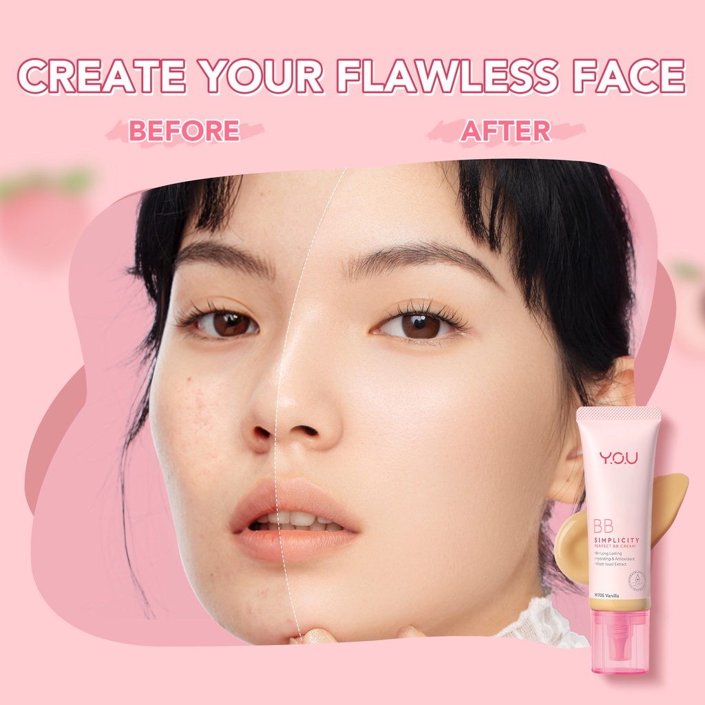 ★ BB ★  Y.O.U Simplicity Perfect Glow BB Cream | Tahan Lama | Skin Nourishing Hydrating | Sebum Control - YOU