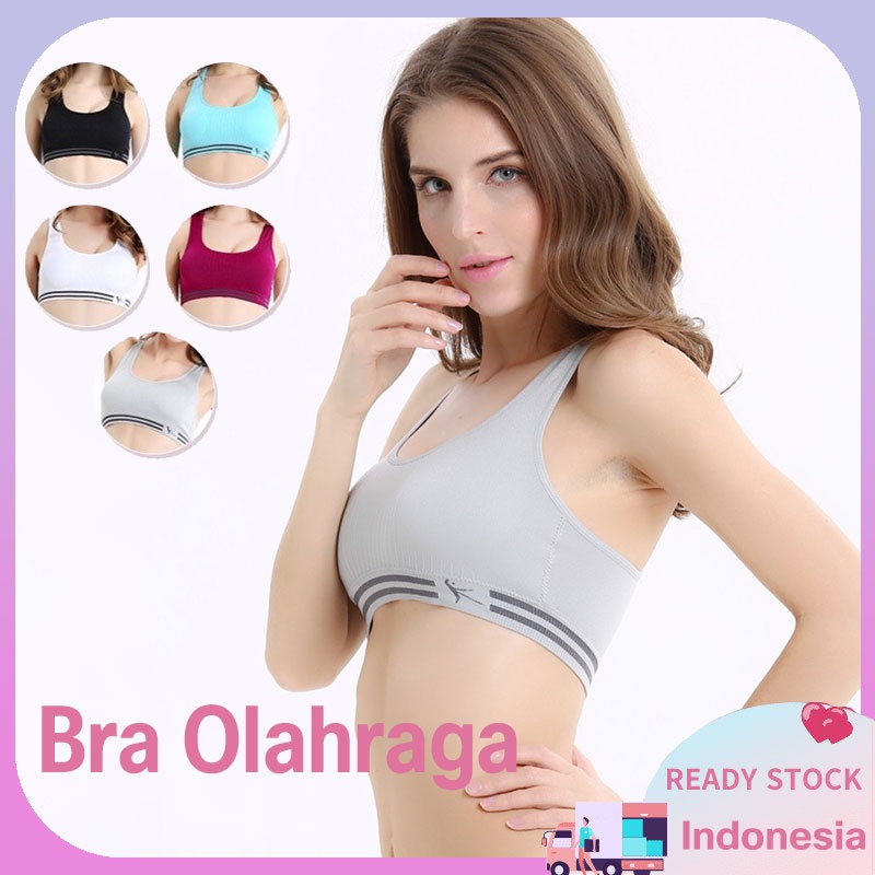 Tanpa Kawat Bh Olahraga Tanpa Cincin Baja Fixed Bra Tahan Guncangan Gym Fitness Elastis Bra Olahraga 6605