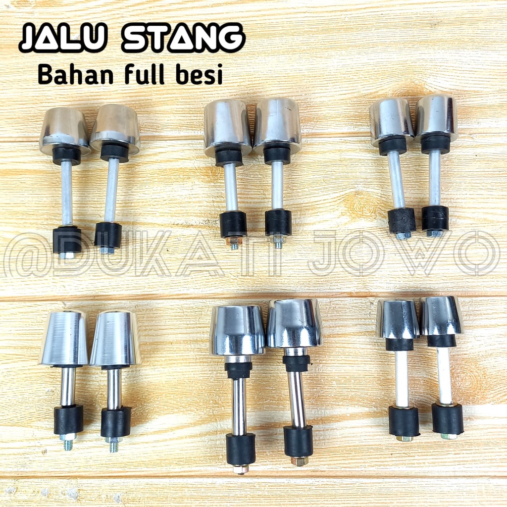 JALU STANG CHROME BANDUL BAR END PCX SATRIA SHOGUN THUNDER UNIVERSAL