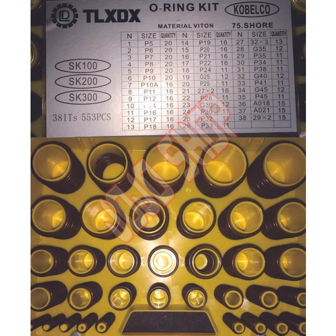 Oring Kit Kobelco Material Viton Spare Part Alat Berat