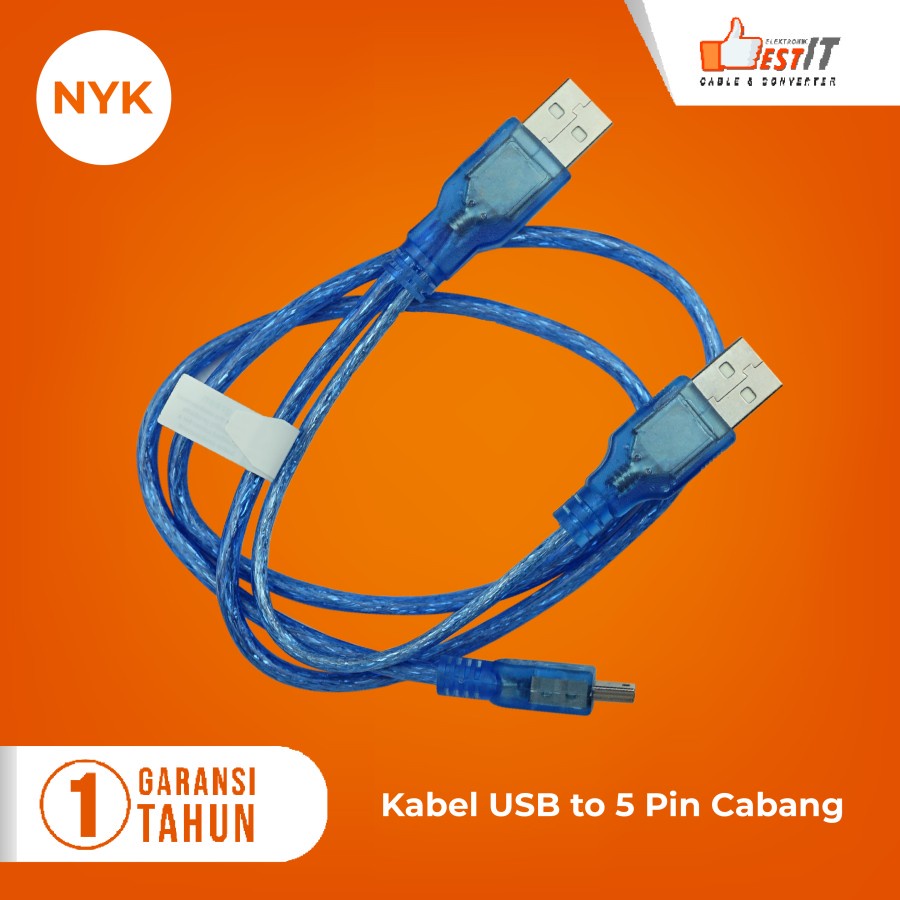 Kabel USB 2.0 Cabang 5 Pin HDD External Portable NYK Original
