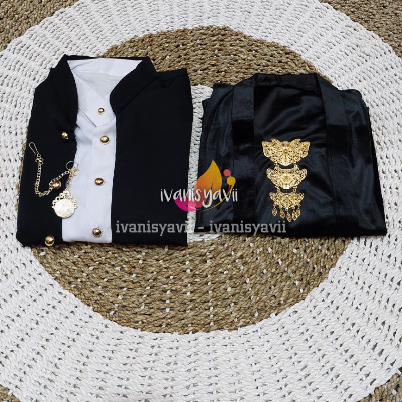 [1 Set] Beskap Hewes + Kebaya / Warna Hitam || Atasan Baju Prewedding