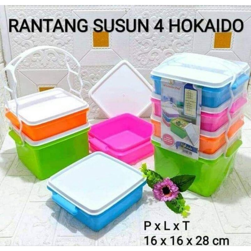 Rantang plastik susun 4