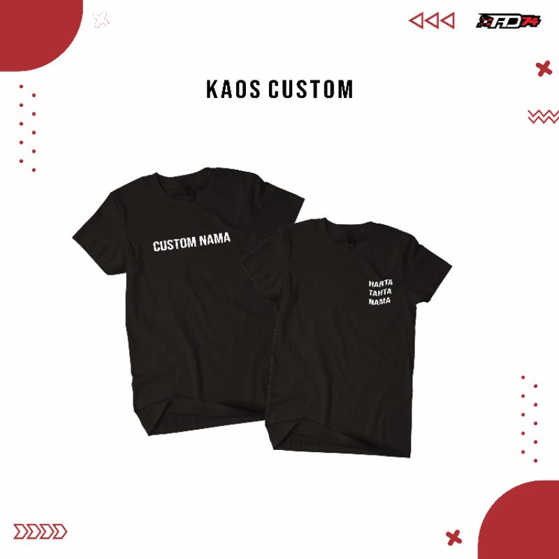 Kaos Sablon  Custom satuan,Sablon satuan