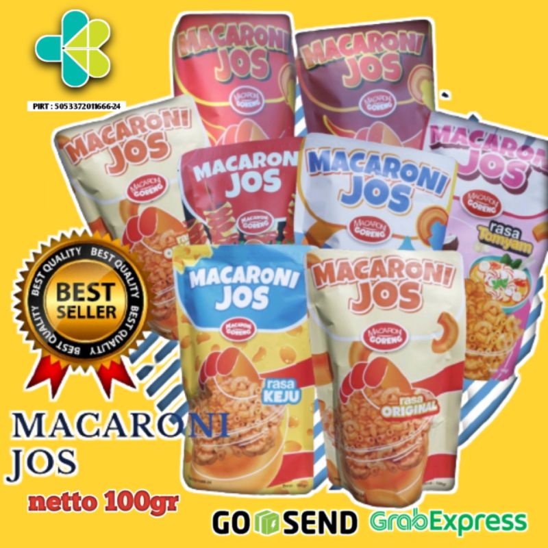 

MACARONI JOS 8 Varian Rasa Best Seller Makaroni Goreng Spesial Kemasan Premium 100gr Enak Gurih Nikmat