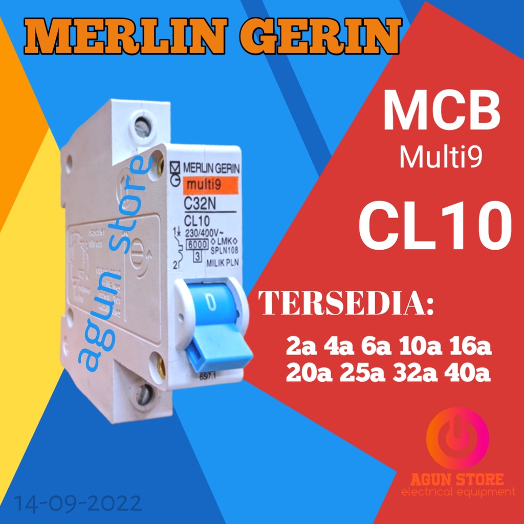 Mcb merlin gerin 10 ampere multi9 anti jeglek