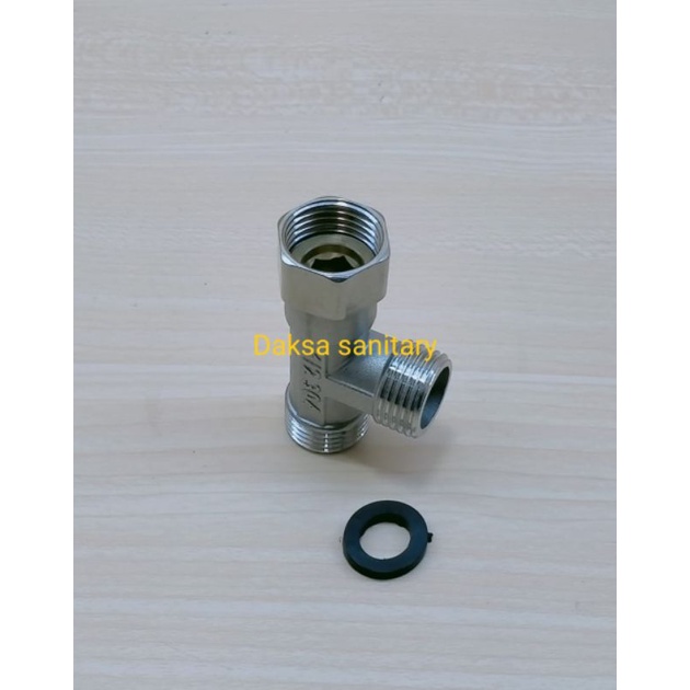 Nepel Tee Ring Stainles ukuran 1/2 Inch/Tee Kran T fitting 1/2 Inch