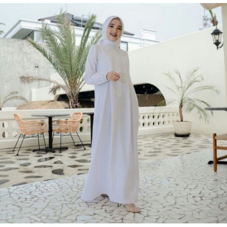 [GAMIS TERBARU] Gamis Haji Umroh Putih Premium [PROMO] Gamis PREMIUM Toyobo Putih