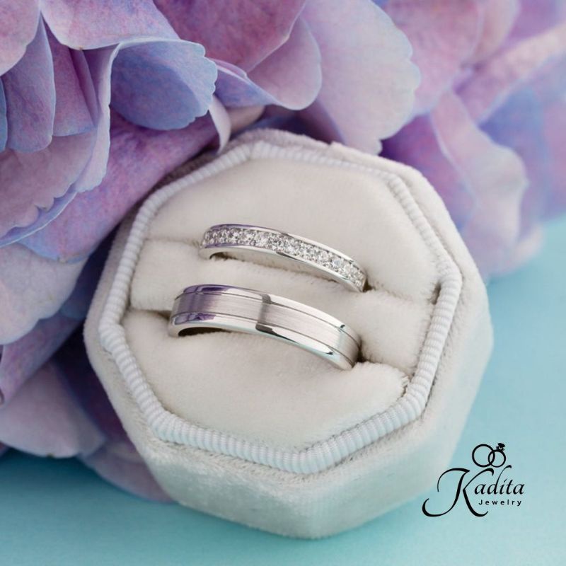 Cincin Tunangan Couple Perak Premium Original