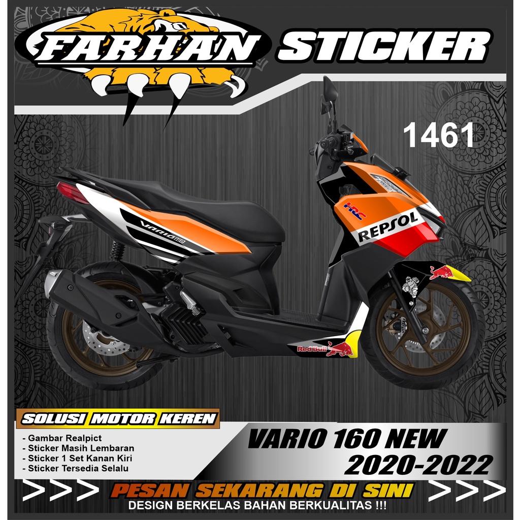 1461 Decal Sticker VARIO NEW 160 Full Body Stiker Skotlet VARIO Desain Repsol Stiker full body VARIO