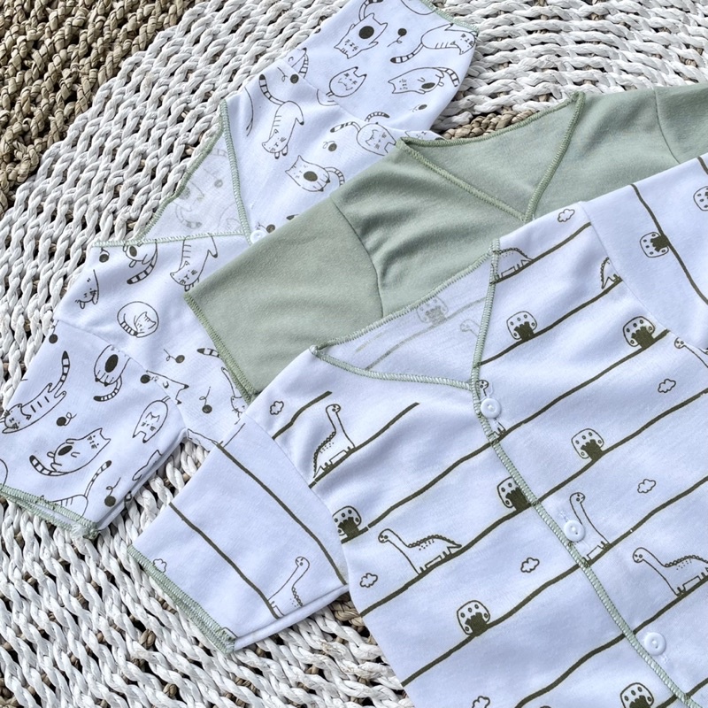 3 PCS Baju Bayi Lengan Pendek Baju Bayi Baru Lahir Baju Newborn Baju Bayi Perempuan Baju Bayi Laki laki Gift Lahiran Hampers Baby Newborn SNI DNW BABY