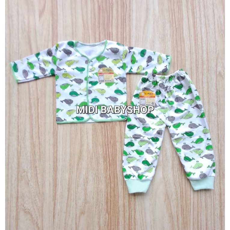 Setelan Baju Bayi Panjang Baru lahir Motif Saffenda Baby SNI