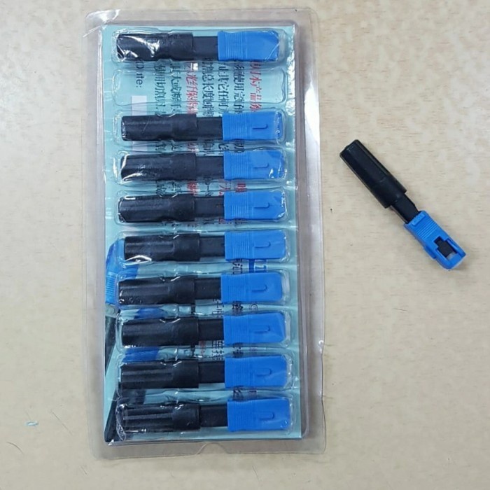 Fast Connector SC UPC Fiber Optic SC / UPC FTTH isi 10 PCS