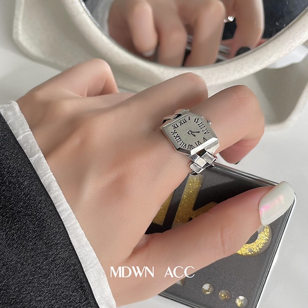 Cincin Model twist Gaya Korea retro hip hop Untuk Wanita