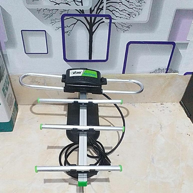 Antena TV Digital Indoor Dan Outdoor Kabel 1,5 Meter + Jack Antenna VDR V-87 HD SNI [SC.31Oc22ᶜ]