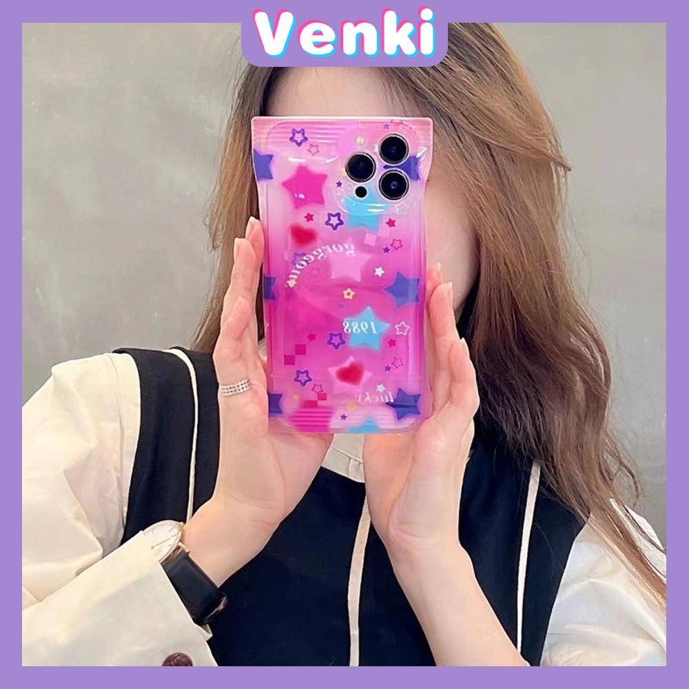 Case For iPhone 14 Pro Max Soft TPU Clear Case Snack Case Pink Colorful Stars Camera Protection Airbag Shockproof For iPhone 14 13 12 11 Plus Pro Max 7 Plus X XR