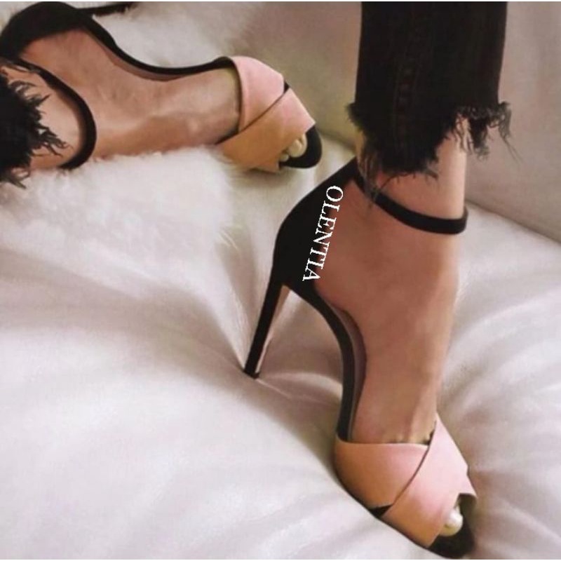 Sandal Wanita heels 9cm suede KL 06