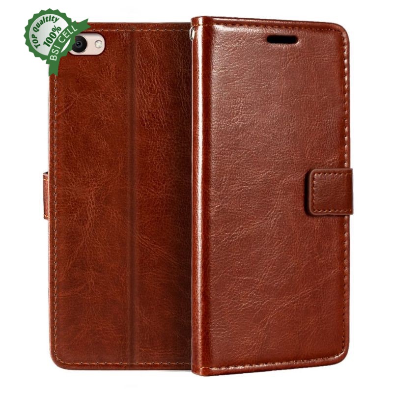 VIVO Y69 / Vivo 1714 LEATHER CASE SARUNG HP DOMPET KULIT FLIP COVER CASE/BUKA TUTUP/KESING DOMPET