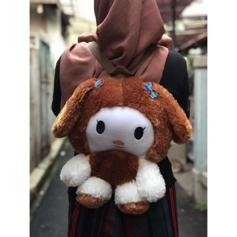 REALPICT Ransel bunny/Ransel Melody bulu bulu tas Gendong anak,remaja korean