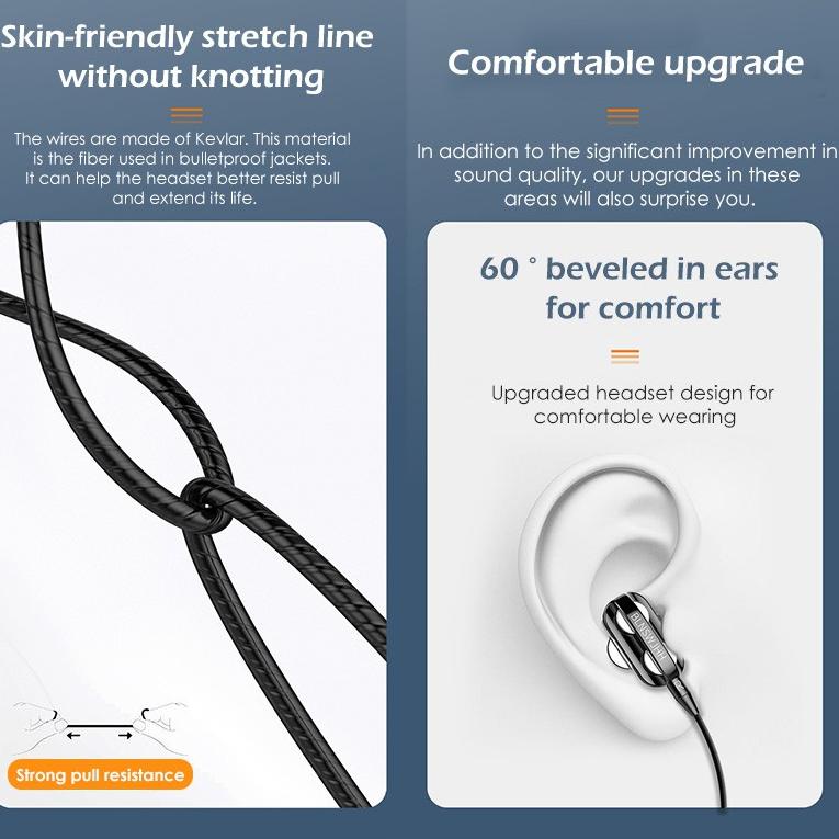 Headset 4D Bass Double Speaker Stereo 3.5MM Wired Head Phone Murah Dual Drive with Mic earphone –CXR