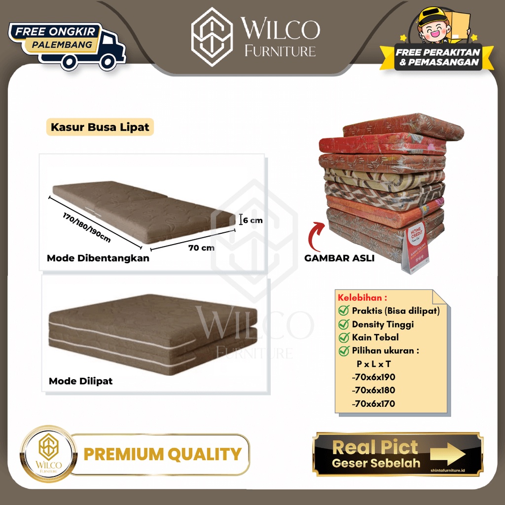 Kasur Busa Lipat Kecil WD / Kasur Lipat Busa Murah Furniture Palembang - 70x170cm