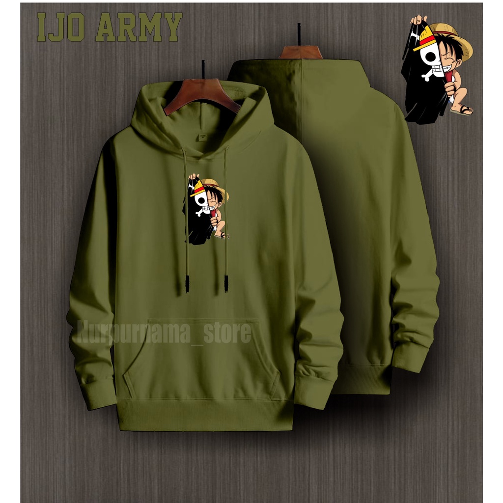 Jaket Hoodie Anime One Piece Luffy / Sweater Anime OnePiece