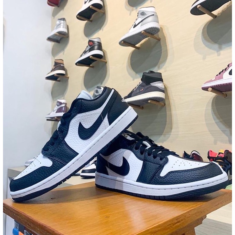 Air Jordan 1 Low SE Split Black White (WMNS) Resmi Original