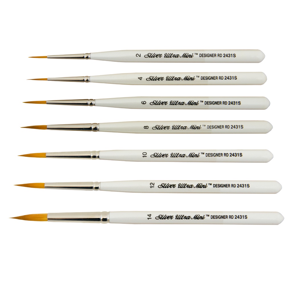 Silver Brush/ Silver Ultra Mini® 2431S Designer Round