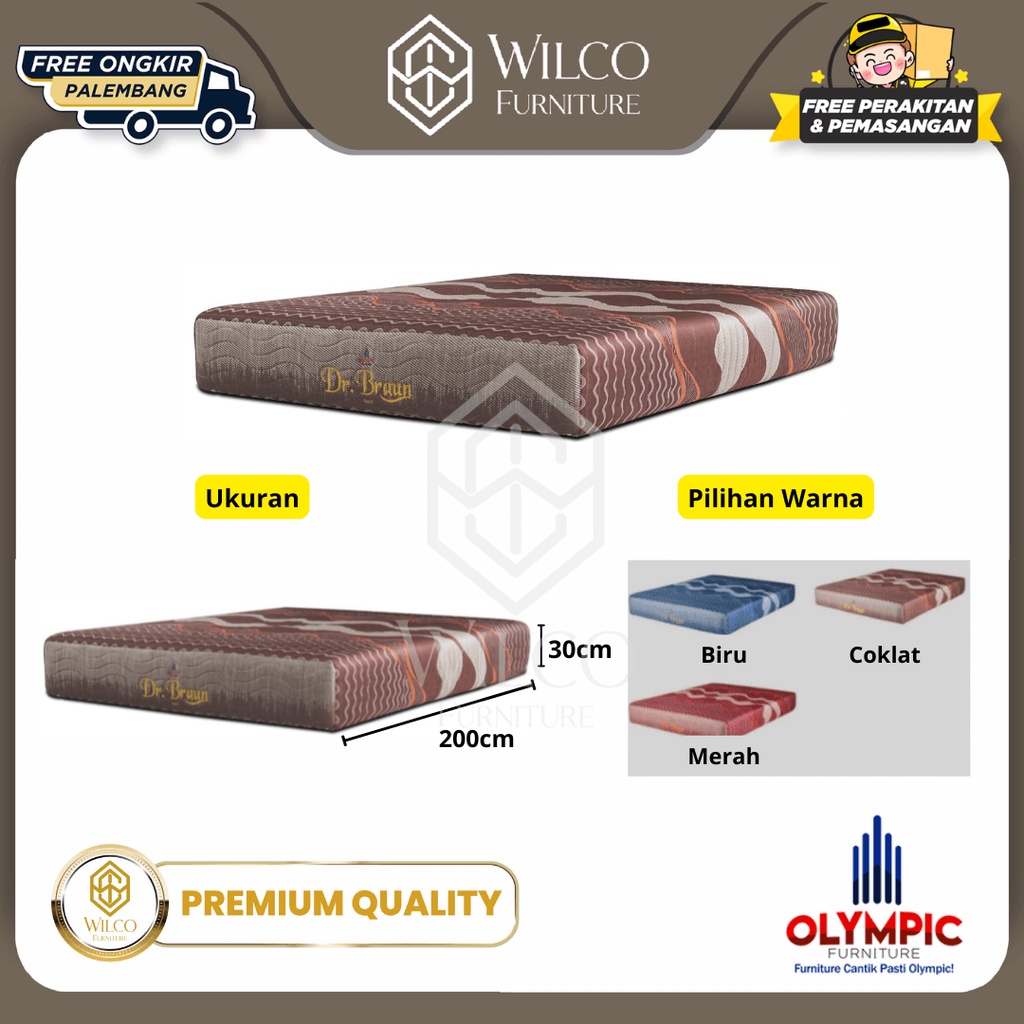 Kasur Springbed Dr. Braun Olympic / Matras Pegas Orthopedic Keras Full - Matras Aja, 100x200