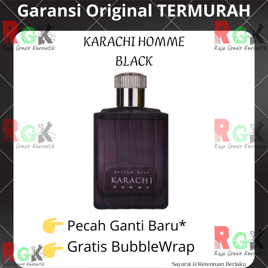 Parfum Karachi BLACK Homme BLACK 100ml Eau De Toilette Minyak Wangi Farfum Pria Cowok Laki Laki Wang