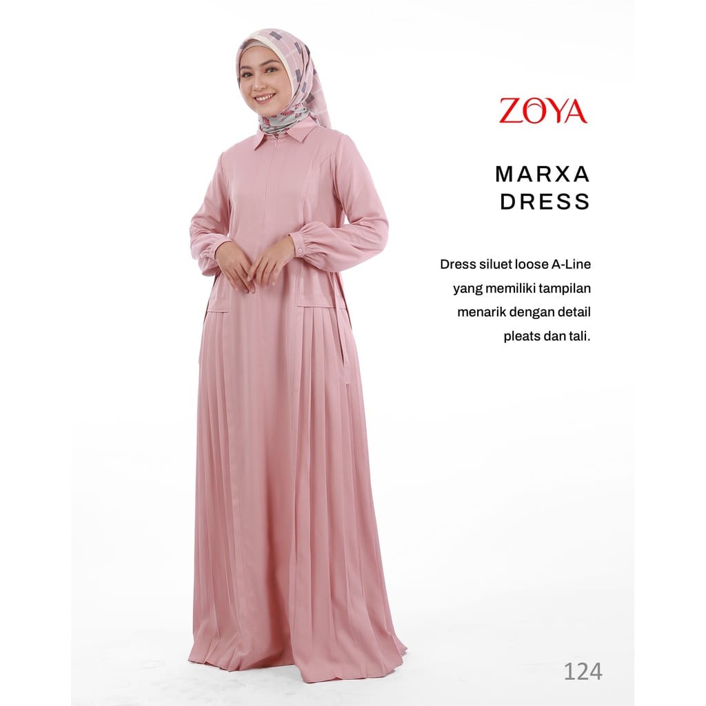 Zoya Gamis Muslim Polos Marxa Dress