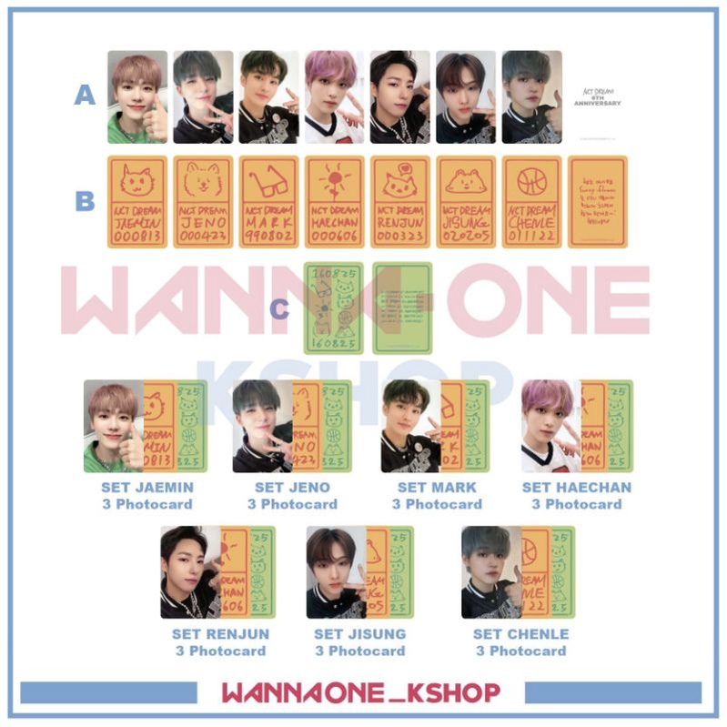 photocard nct dream anniversary 6th