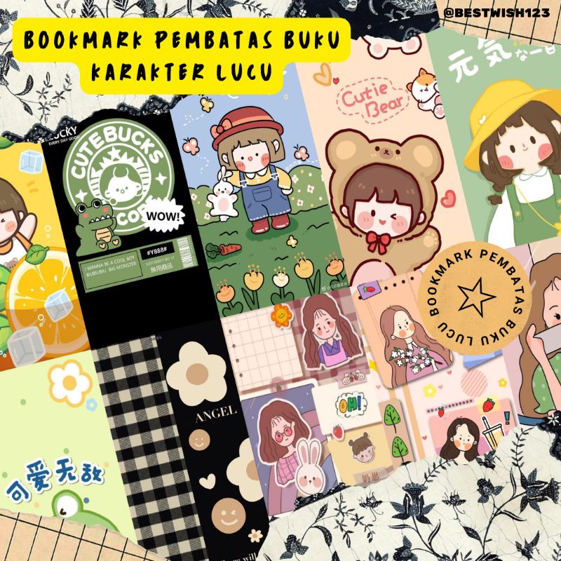 

BOOKMARK PEMBATAS BUKU KARAKTER LUCU