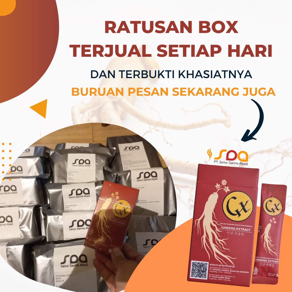 Hanovershop Gx Ginseng Extract Minuman Botanikal Penambah Stamina