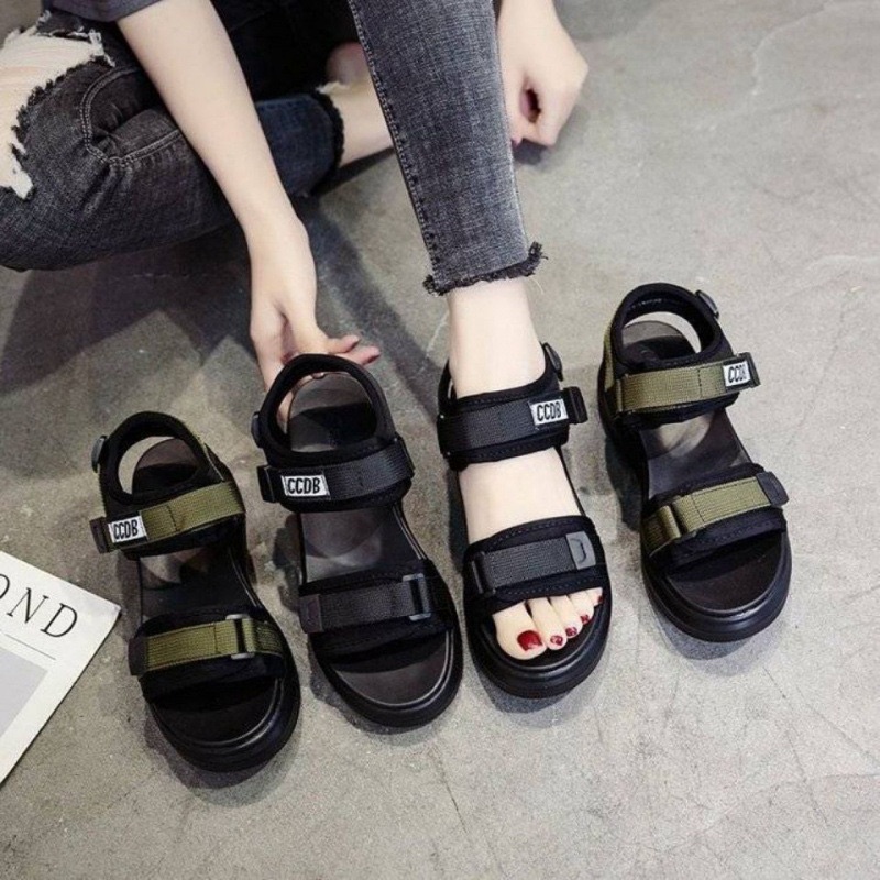 [FREE BOX] SA017 SANDAL FASHION WANITA WEDGES WANITA SLIP ON WANITA