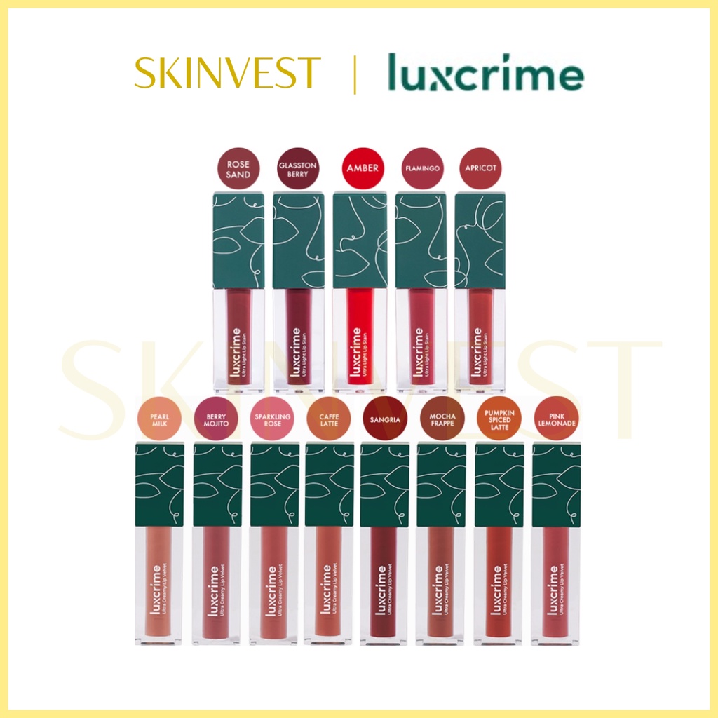 Jual LUXCRIME Ultra Light Lip Stain Creamy Velvet Glasstonberry Rose