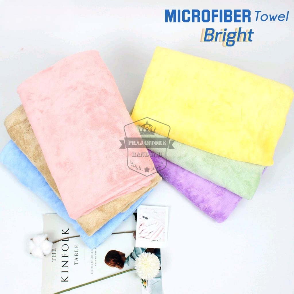 Handuk Mandi Dewasa Jumbo Tebal 70x140 Polos Microfiber Bright