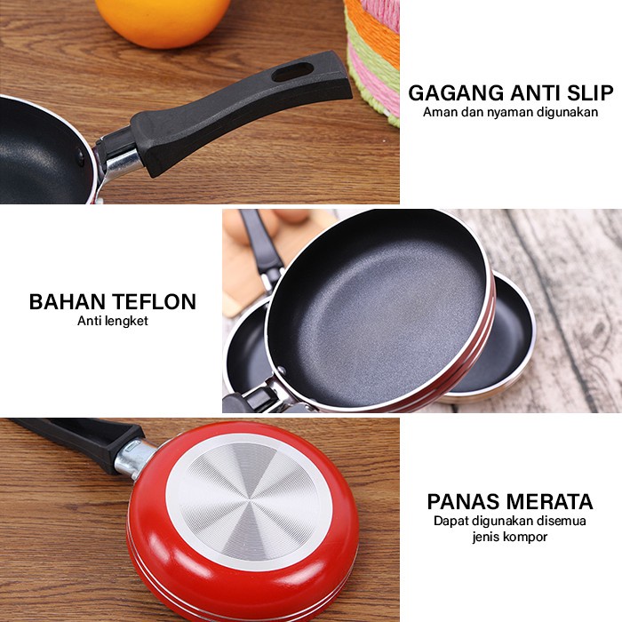 GM Bear Teflon Mini 16cm 1072 - Fry Pan Penggorengan Mini