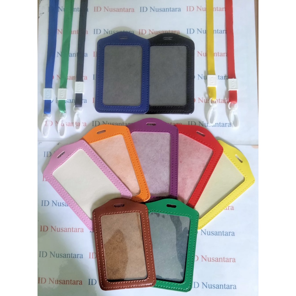 

Paket Casing ID Kulit Warna 1 Sisi dengan Tali 1cm Kait Plastik