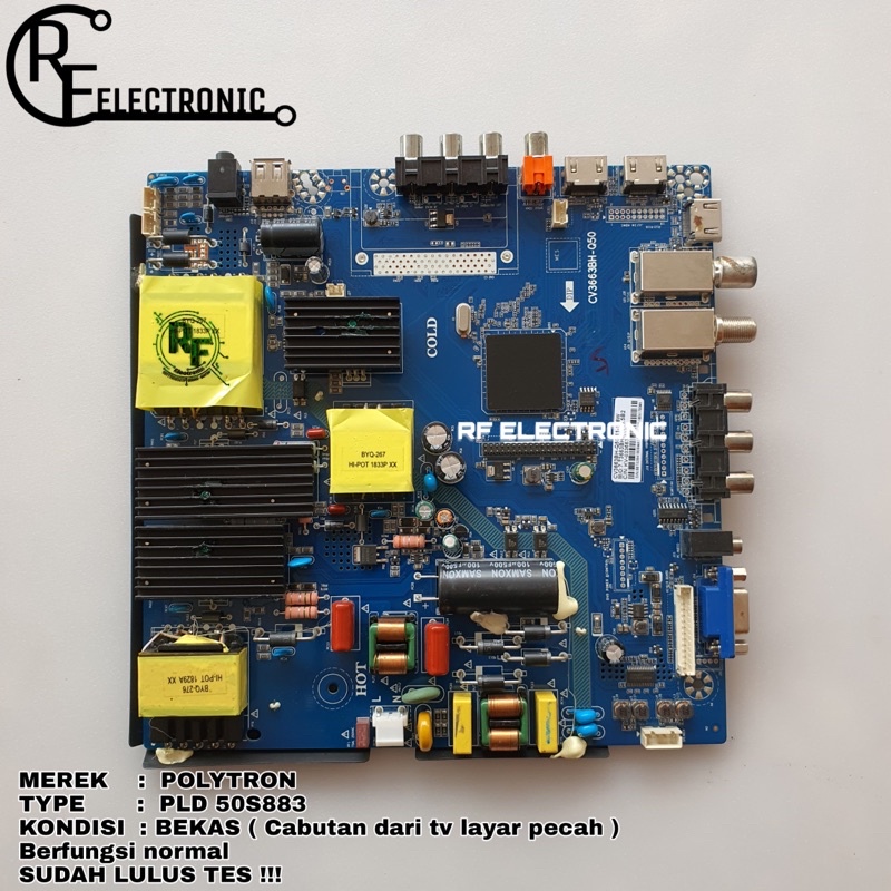 MB MAINBOARD MESIN TV LED POLYTRON PLD50S883 PLD 50S883