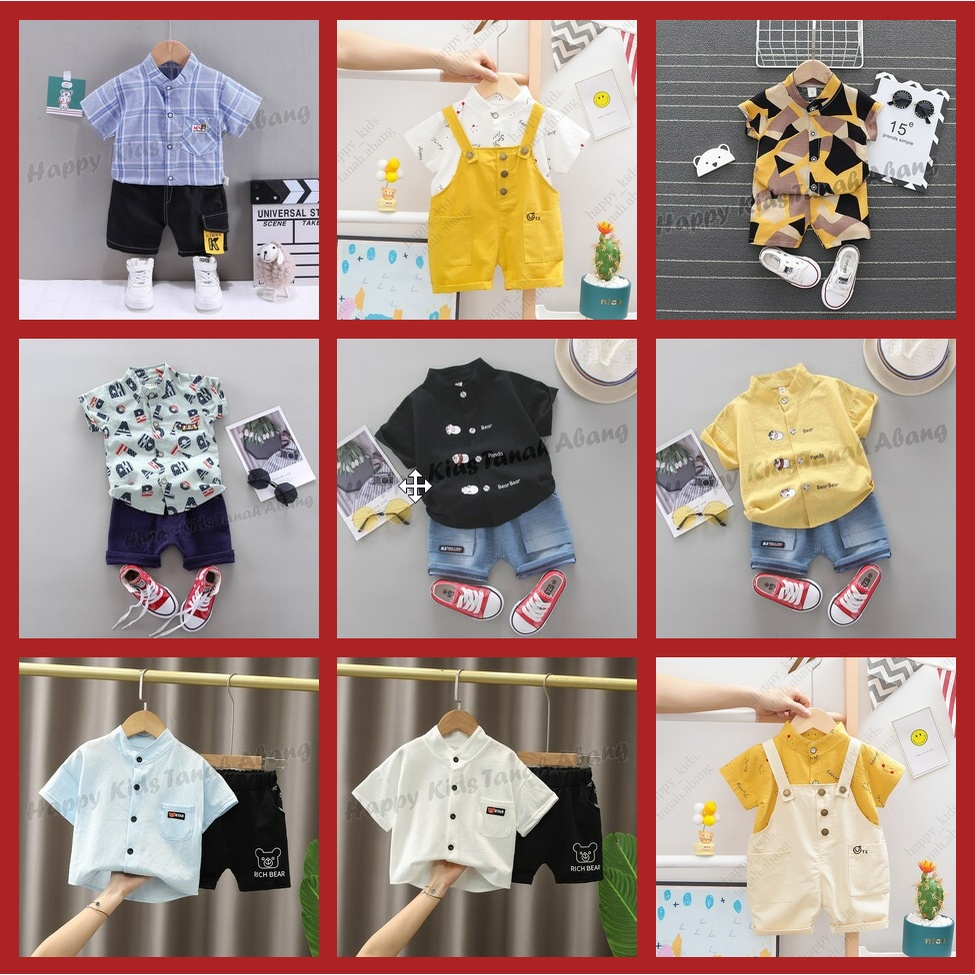 SETELAN KEMEJA ANAK LAKI-LAKI IMPORT / KEMEJA LENGAN PENDEK ANAK 0-4TAHUN / BAJU ANAK LAKI LAKI /  SETELAN ANAK LAKI LAKI /  KEMEJA ANAK LAKI LAKI IMPORT /  SETELAN ANAK LAKI LAKI IMPORT