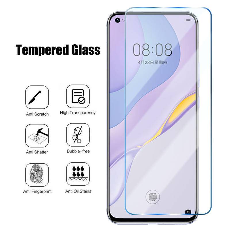 3pcs Tempered Glass Pelindung Layar Untuk Huawei P50 P40 P30 P20 Pro Lite 5G P Smart S Z T Y5 Y7 Y9 Prime 2019 2020 2021 Y6P Y7P Y8P