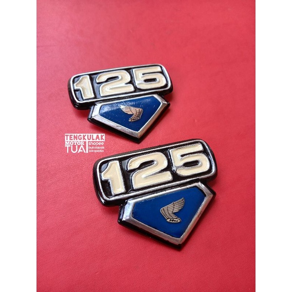 emblem tepong box bok aki imitasi mirip ori original cb 125 cb125 cb125s biru