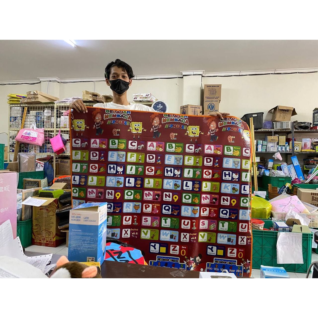 Tikar Karakter Spons - Tikar Lantai - Tikar Spons - Karpet Lantai