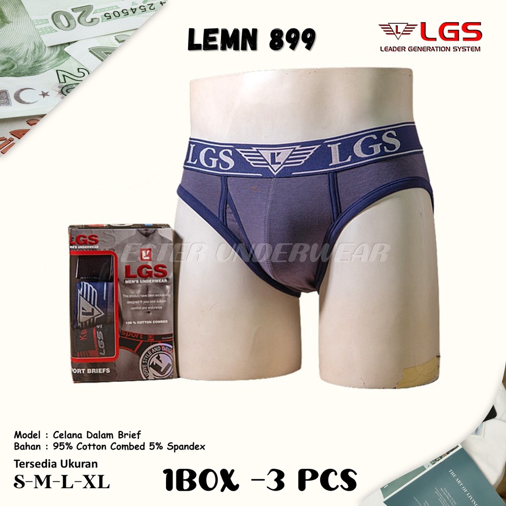 Celana Dalam LGS 899 ISI 3Pcs | Brief LGS SPORT