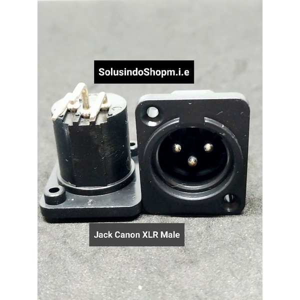 JACK INPUT XLR CANON MALE - jack canon body XLR jantan / jek canon chasis / male canon duduk 3chasis
