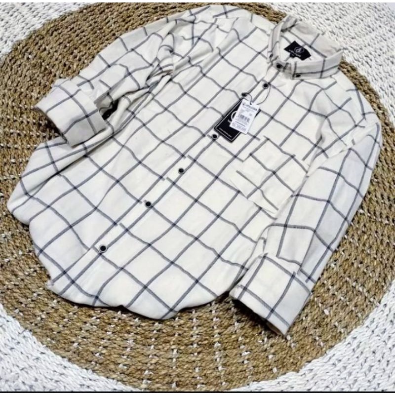 Kemeja Flanel Impor Pria Wanita Kualitas Premium Lengan Panjang Unisex ootd Hem Flanel Couple kekinian