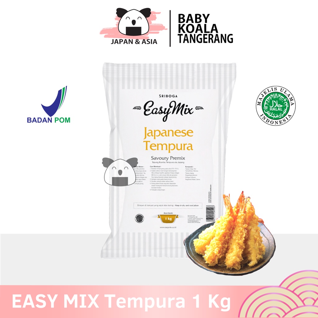 

EASY MIX Tepung Goreng Tempura 1 Kg Halal | Tempurako Ala Jepang.