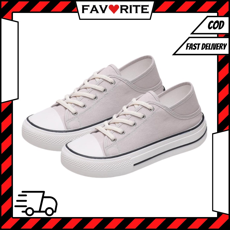 Favorite &quot;FREE BOX&quot; Sepatu Sneakers Kanvas Wanita Sport Shoes Sepatu Wanita Casual 9186